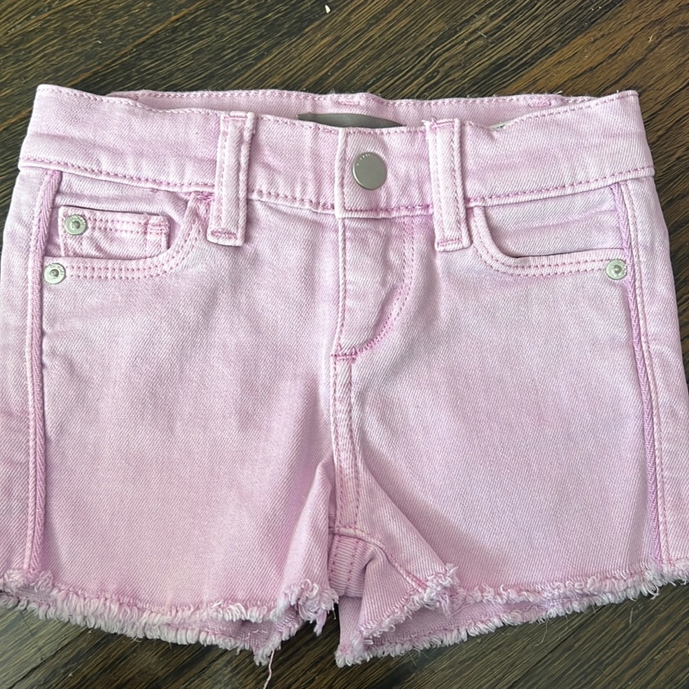 Girls colored denim shorts
